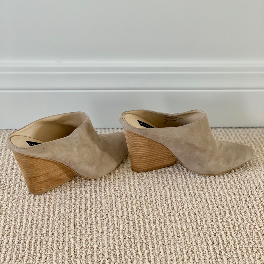 Steven by Steve Madden Tan Suede Wedge Mule